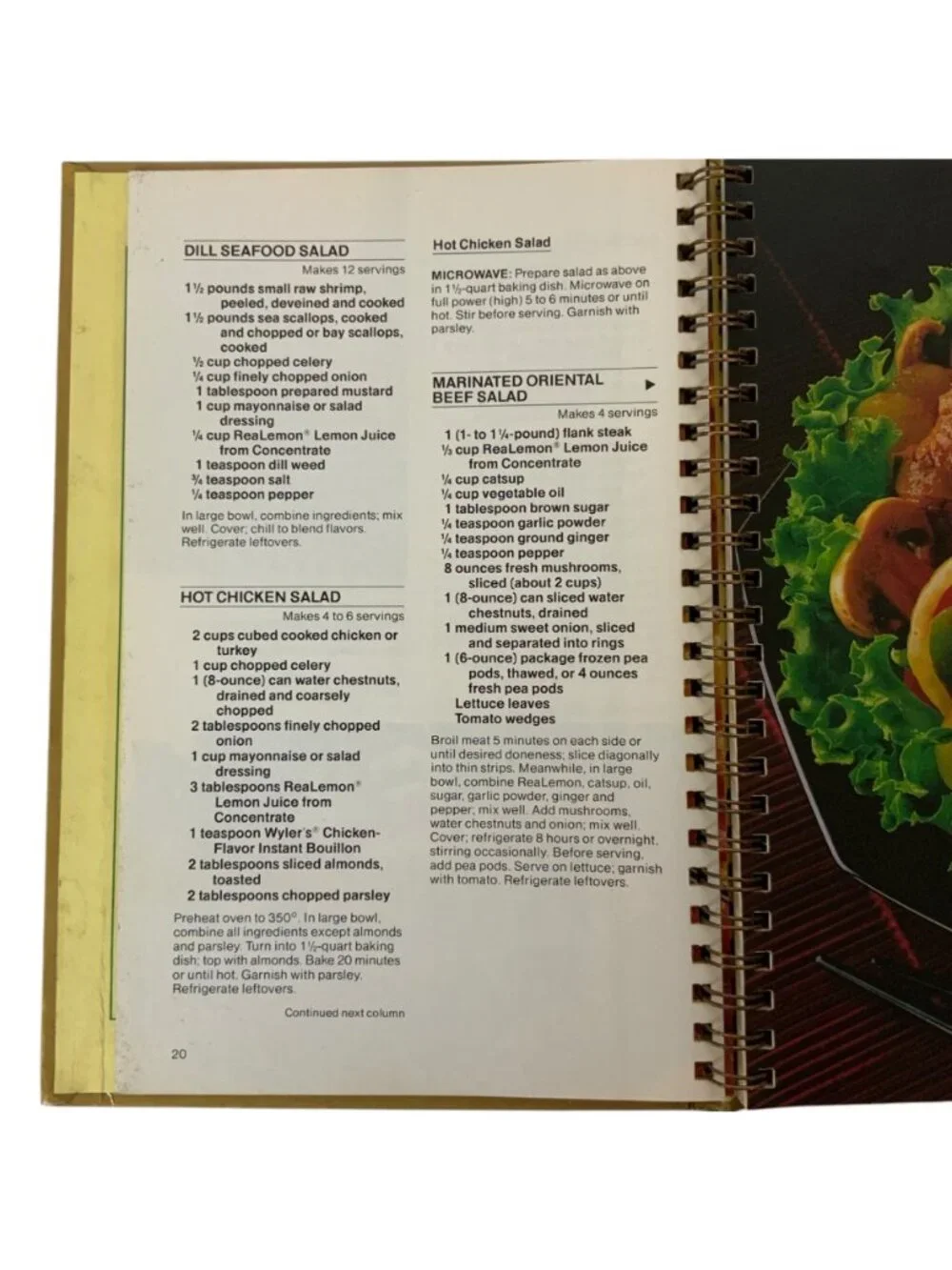 Realemon Recipe Collection Spiral-Bound Cookbook 50th Anniversary Edition 1984